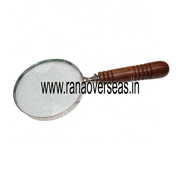 NEW Indian Magnifying Glass 2" Wide Sea Shell Handle Made In India 